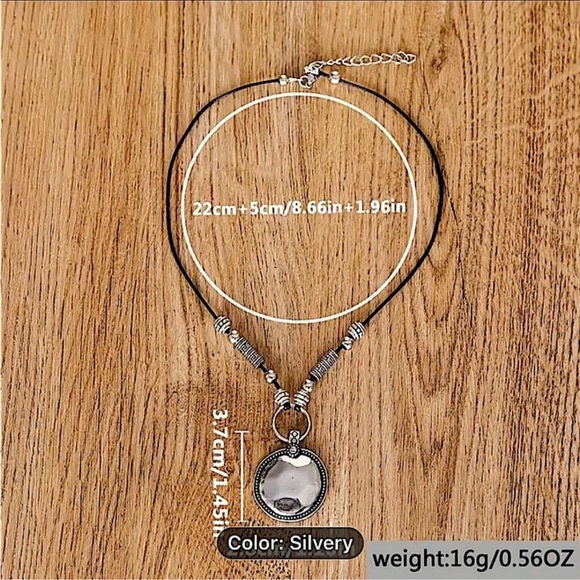 Handmade Bohemian Tribal Disk Necklace - Picture 7 of 7